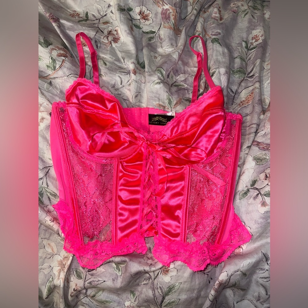 Hot pink corset top
